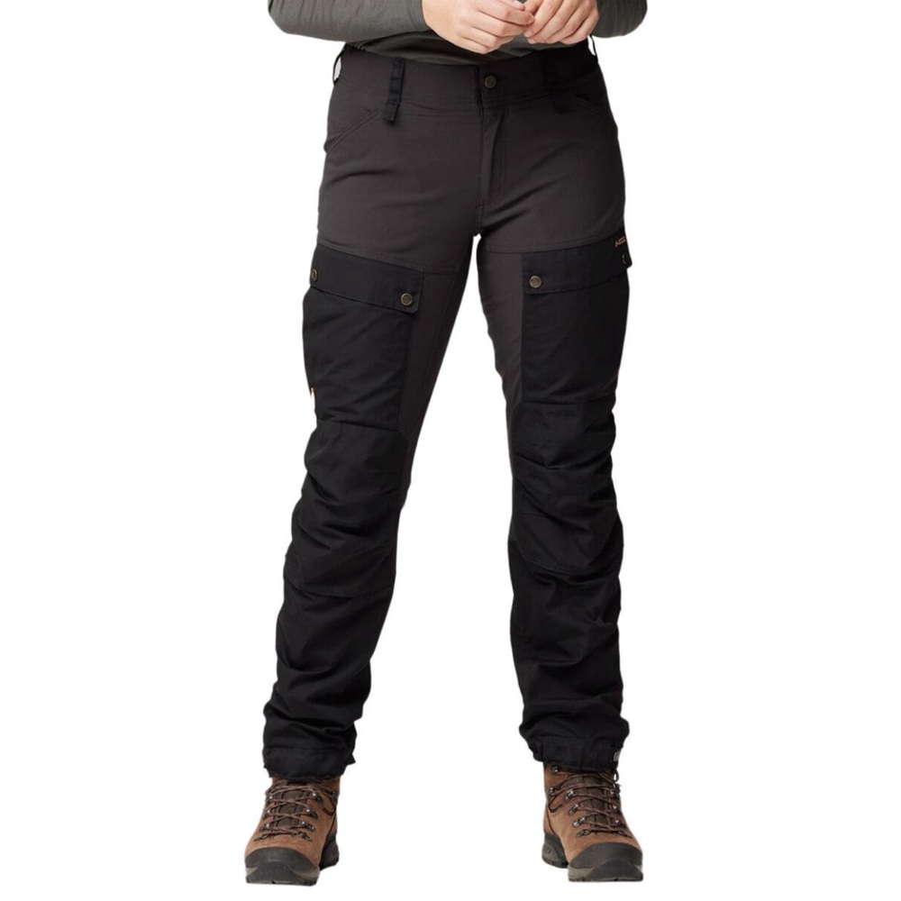 Fjallraven Two-Tone Black & Dark Gray Women's Outdoor Pants